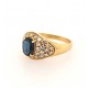 Pre Owned 18ct Sapphire and Diamond Dress Ring ZX627